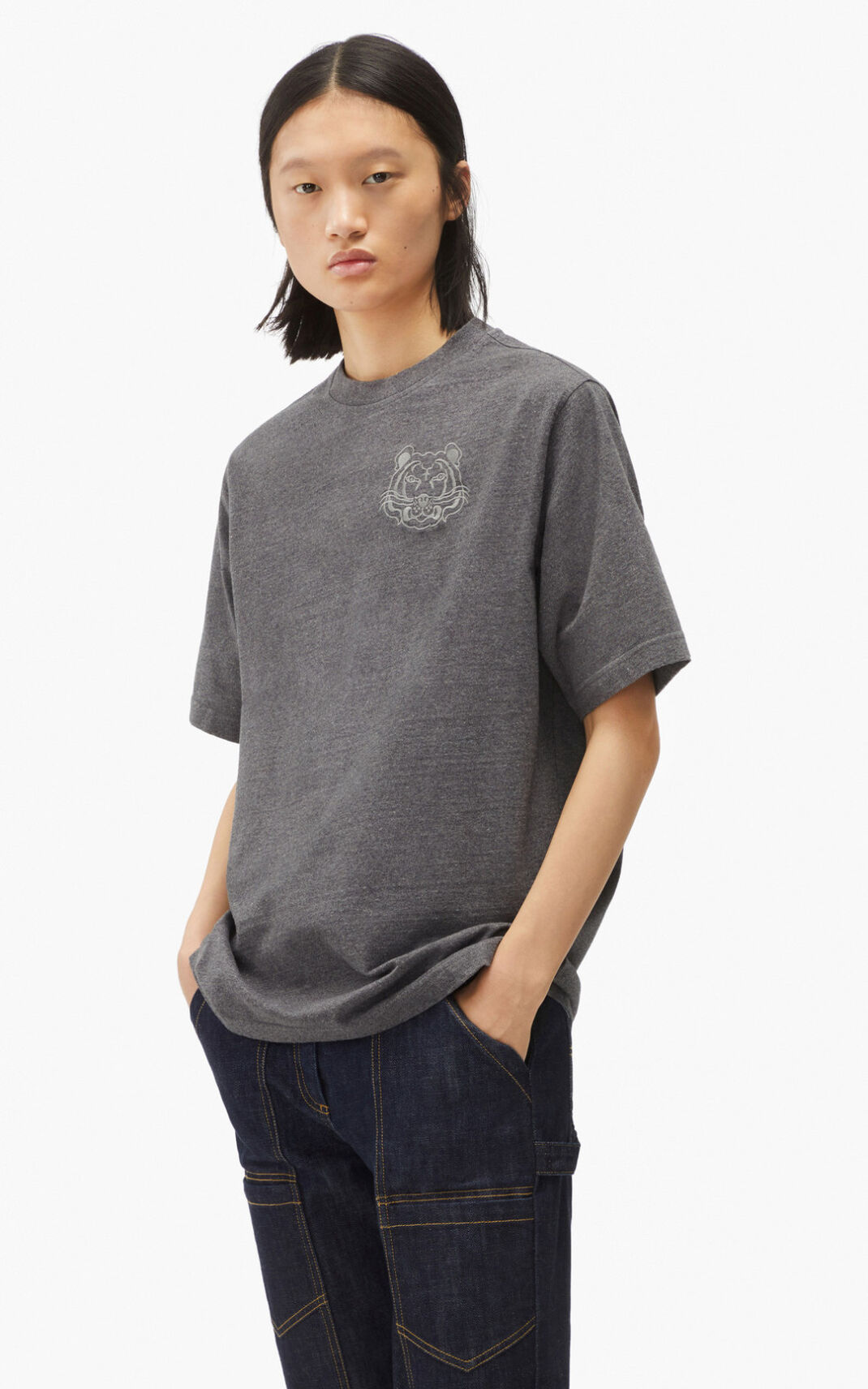 Kenzo RE/relaxed casual Tシャツ レディース 暗グレー - KPMCSX329